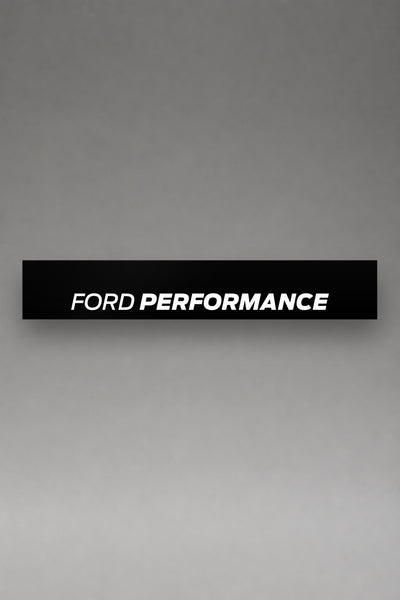 Parasol de vinilo Ford Performance · División Moderna, la tira entera de 150 x 25 cm vista de frente, de MOA-Grafics.