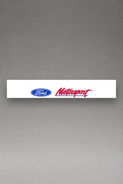 Parasol de vinilo Ford Motorsport · Edición Sello Racing, la tira entera de 150 x 25 cm vista de frente, de MOA-Grafics.
