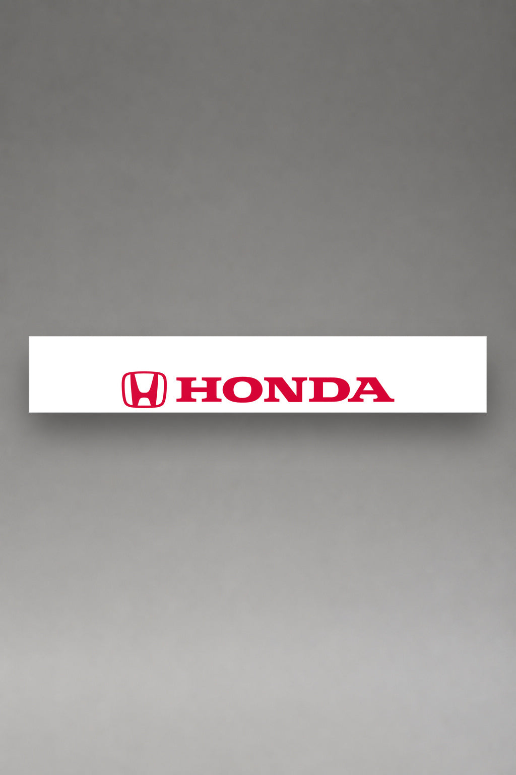 Parasol de vinilo Honda · Emblema H y Lettering Mayúsculas, la tira entera de 150 x 25 cm vista de frente, de MOA-Grafics.