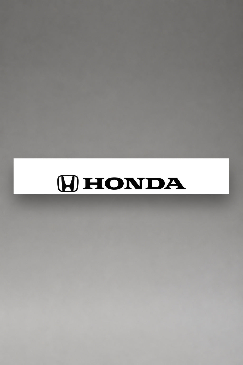 Parasol de vinilo Honda · Emblema H y Lettering Mayúsculas, la tira entera de 150 x 25 cm vista de frente, de MOA-Grafics.