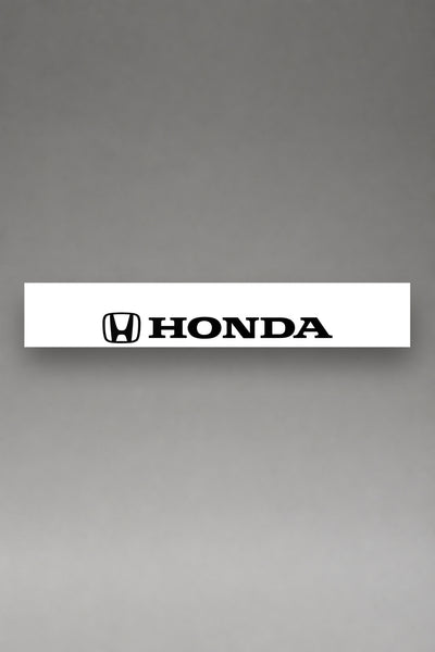 Parasol de vinilo Honda · Emblema H y Lettering Mayúsculas, la tira entera de 150 x 25 cm vista de frente, de MOA-Grafics.