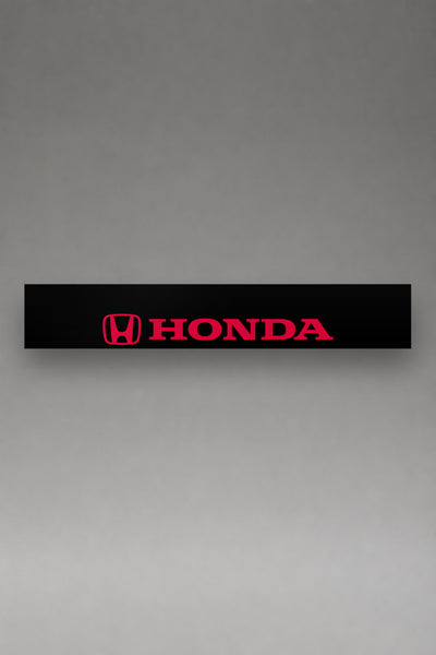 Parasol de vinilo Honda · Emblema H y Lettering Mayúsculas, la tira entera de 150 x 25 cm vista de frente, de MOA-Grafics.