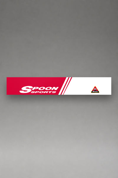 Parasol de vinilo Honda · Franjas Spoon, la tira entera de 150 x 25 cm vista de frente, de MOA-Grafics.
