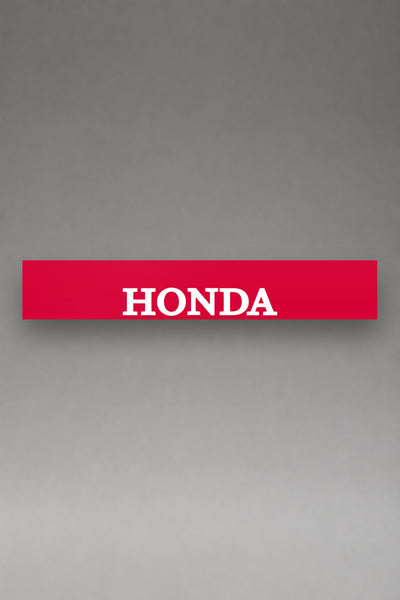 Parasol de vinilo Honda · Lettering Serif Mayúsculas, la tira entera de 150 x 25 cm vista de frente, de MOA-Grafics.