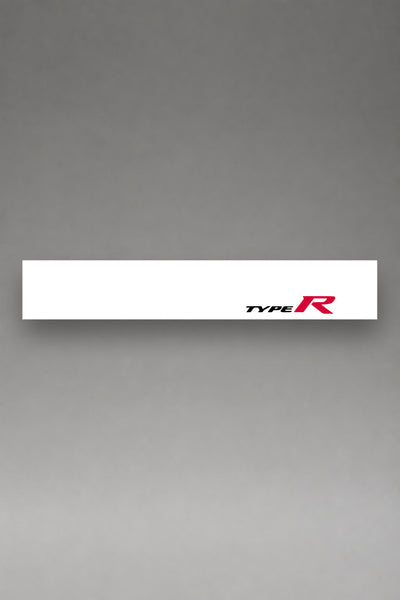 Parasol de vinilo Honda Type R · Logo Lateral Rojo Negro, la tira entera de 150 x 25 cm vista de frente, de MOA-Grafics.