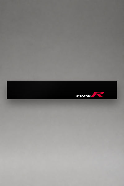 Parasol de vinilo Honda Type R · Logo Lateral Rojo Negro, la tira entera de 150 x 25 cm vista de frente, de MOA-Grafics.