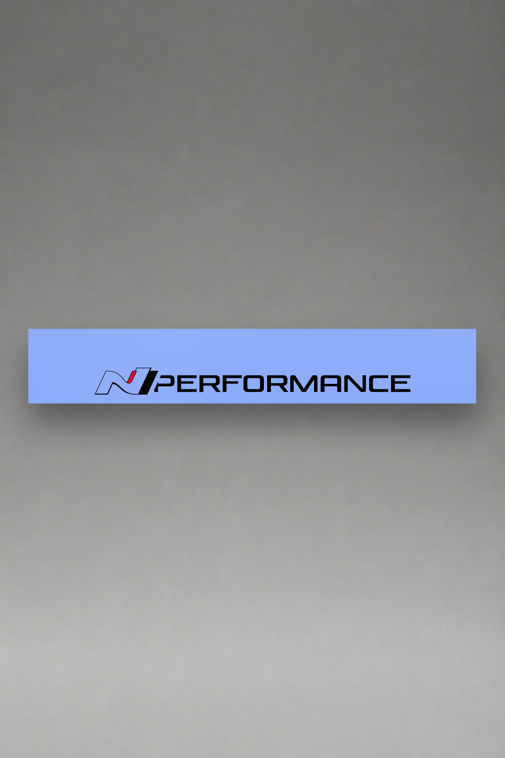 Parasol de vinilo Hyundai N Performance · Lettering Base Limpio, la tira entera de 150 x 25 cm vista de frente, de MOA-Grafics.