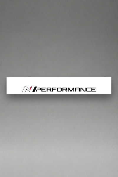 Parasol de vinilo Hyundai N Performance · Lettering Base Limpio, la tira entera de 150 x 25 cm vista de frente, de MOA-Grafics.