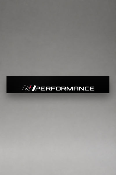 Parasol de vinilo Hyundai N Performance · Lettering Base Limpio, la tira entera de 150 x 25 cm vista de frente, de MOA-Grafics.