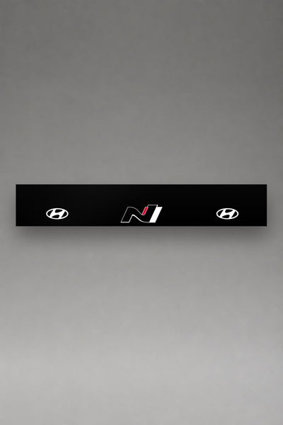 Parasol de vinilo Hyundai N Performance · Logo N Central Simétrico, la tira entera de 150 x 25 cm vista de frente, de MOA-Grafics.