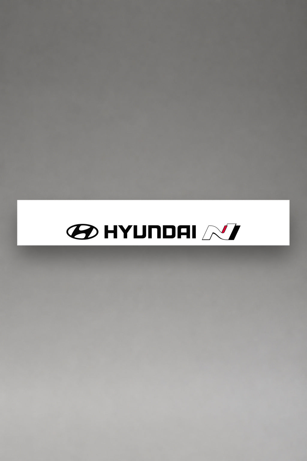 Parasol de vinilo Hyundai N Performance · Composición Triple H N, la tira entera de 150 x 25 cm vista de frente, de MOA-Grafics.