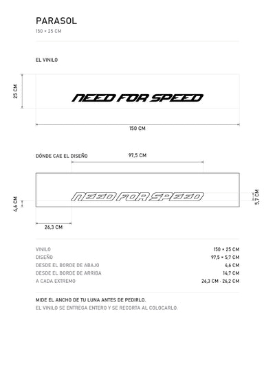 Parasol de Vinilo Need For Speed | Logo Saga Clásico