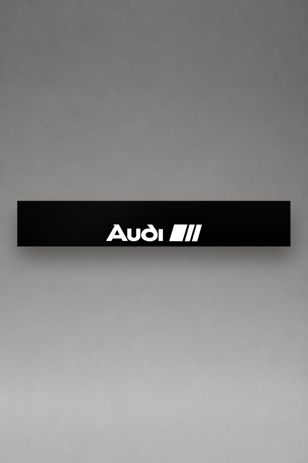 Parasol de vinilo Audi Sport · Logo Clásico Motorsport, la tira entera de 150 x 25 cm vista de frente, de MOA-Grafics.