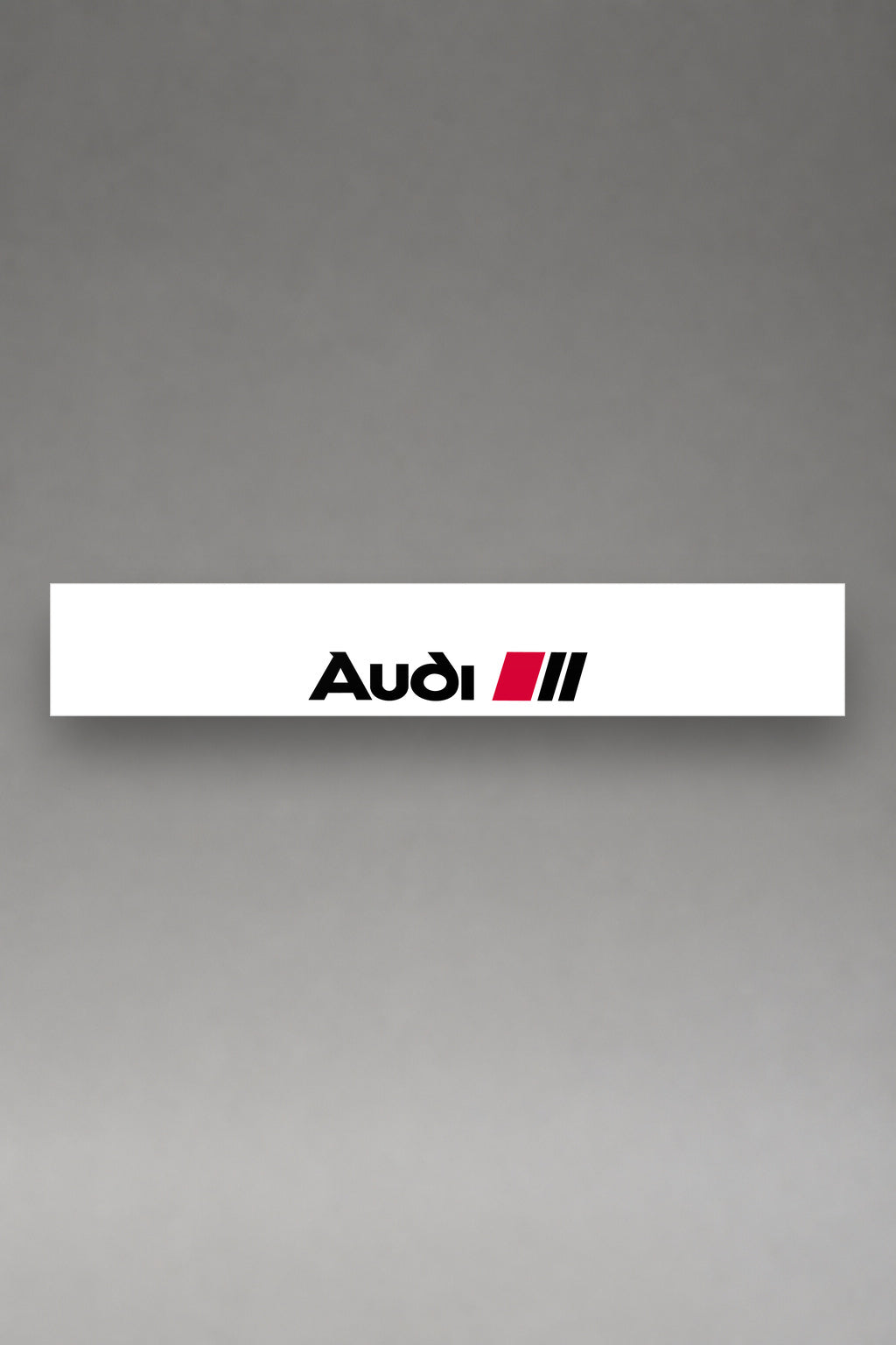 Parasol de vinilo Audi Sport · Logo Clásico Motorsport, la tira entera de 150 x 25 cm vista de frente, de MOA-Grafics.
