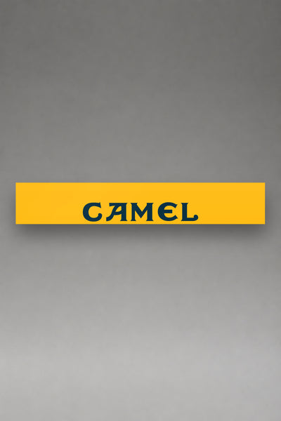 Parasol de vinilo Camel · Edición Minimalista, la tira entera de 150 x 25 cm vista de frente, de MOA-Grafics.