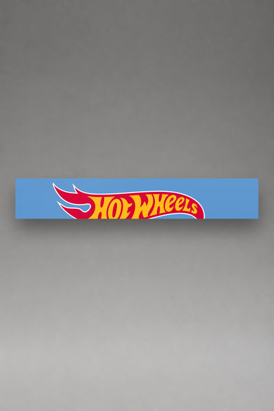 Parasol de vinilo Hot Wheels · Treasure Hunt JDM, la tira entera de 150 x 25 cm vista de frente, de MOA-Grafics.