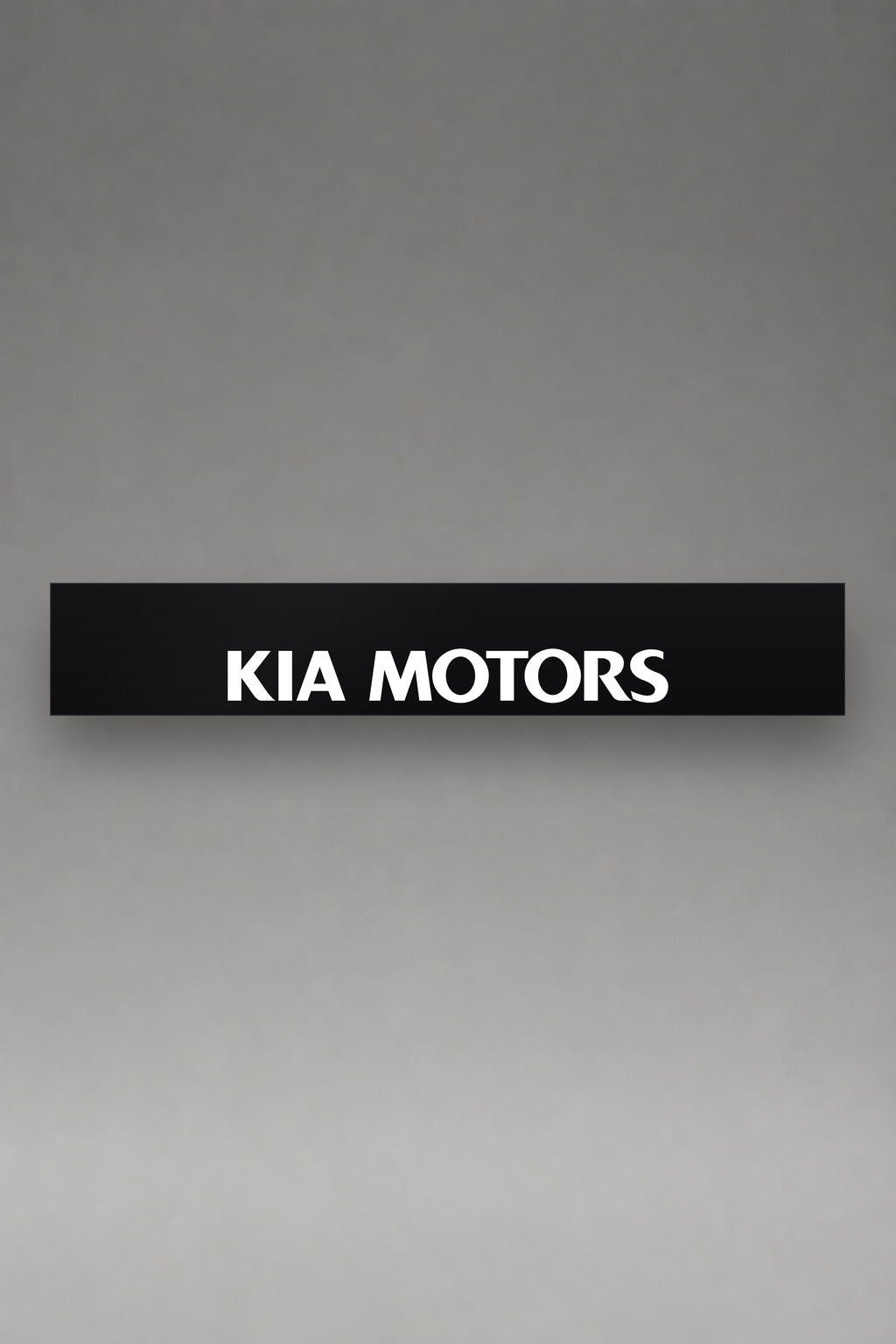 Parasol de vinilo Kia Motors · Logo Clásico Pre-2021, la tira entera de 150 x 25 cm vista de frente, de MOA-Grafics.