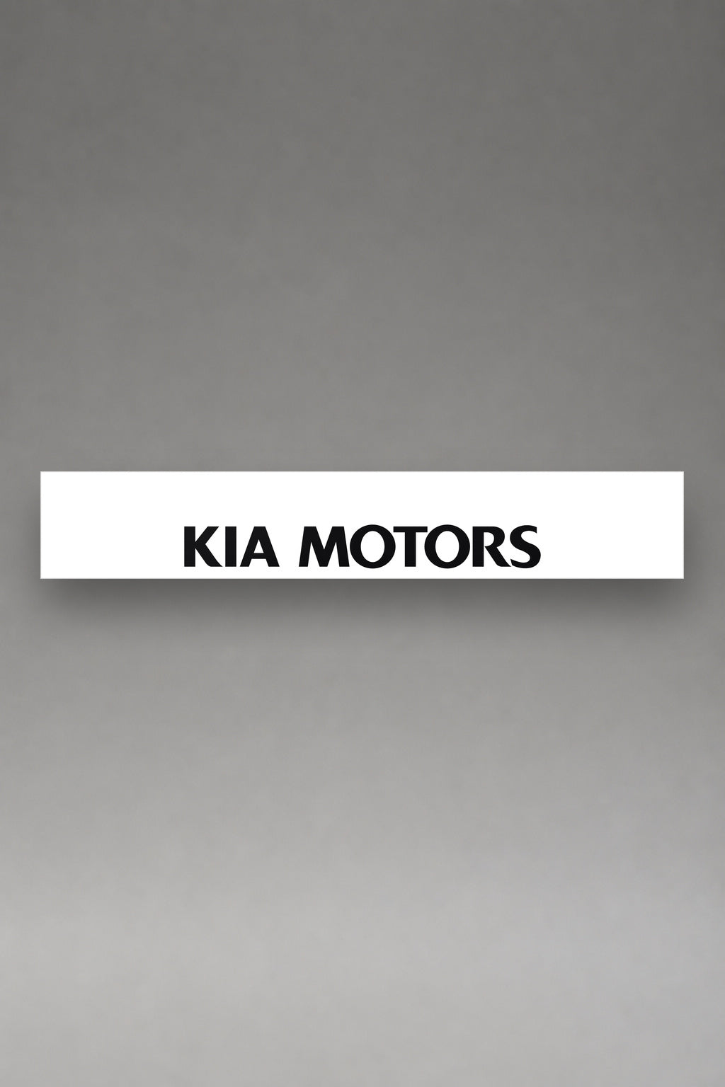 Parasol de vinilo Kia Motors · Logo Clásico Pre-2021, la tira entera de 150 x 25 cm vista de frente, de MOA-Grafics.