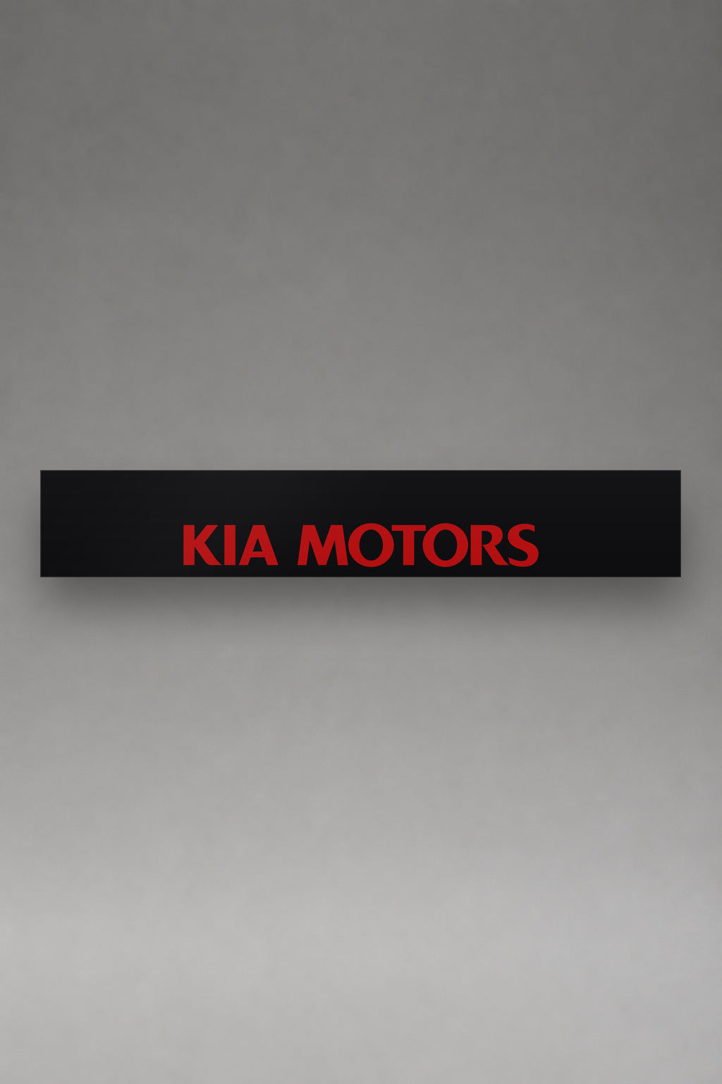 Parasol de vinilo Kia Motors · Logo Clásico Pre-2021, la tira entera de 150 x 25 cm vista de frente, de MOA-Grafics.