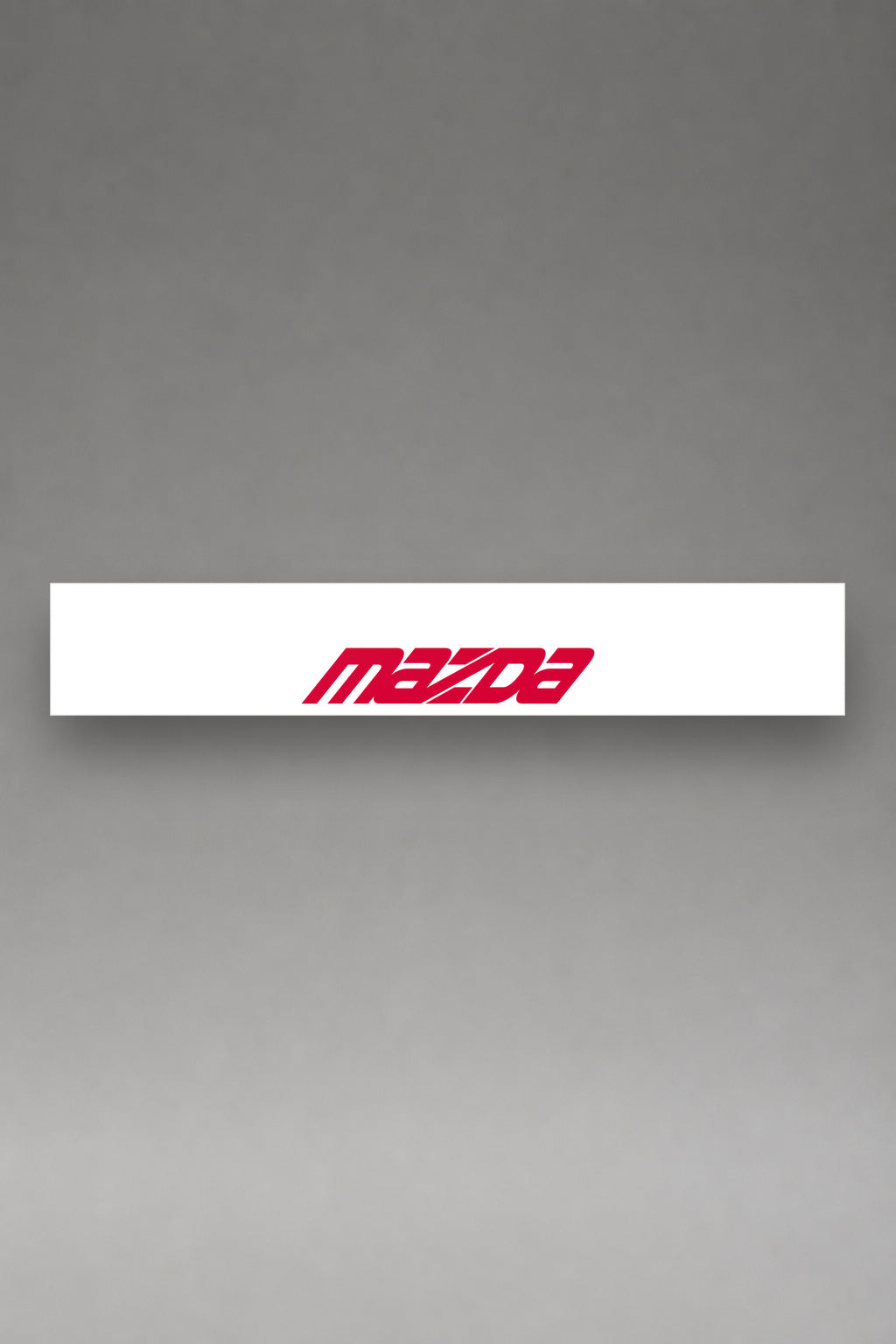 Parasol de vinilo Mazda · Logo Racing Estilizado, la tira entera de 150 x 25 cm vista de frente, de MOA-Grafics.