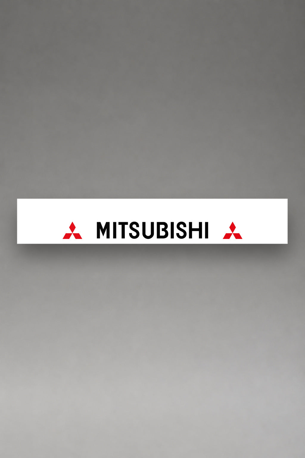 Parasol de vinilo Mitsubishi · Logo Tres Diamantes, la tira entera de 150 x 25 cm vista de frente, de MOA-Grafics.