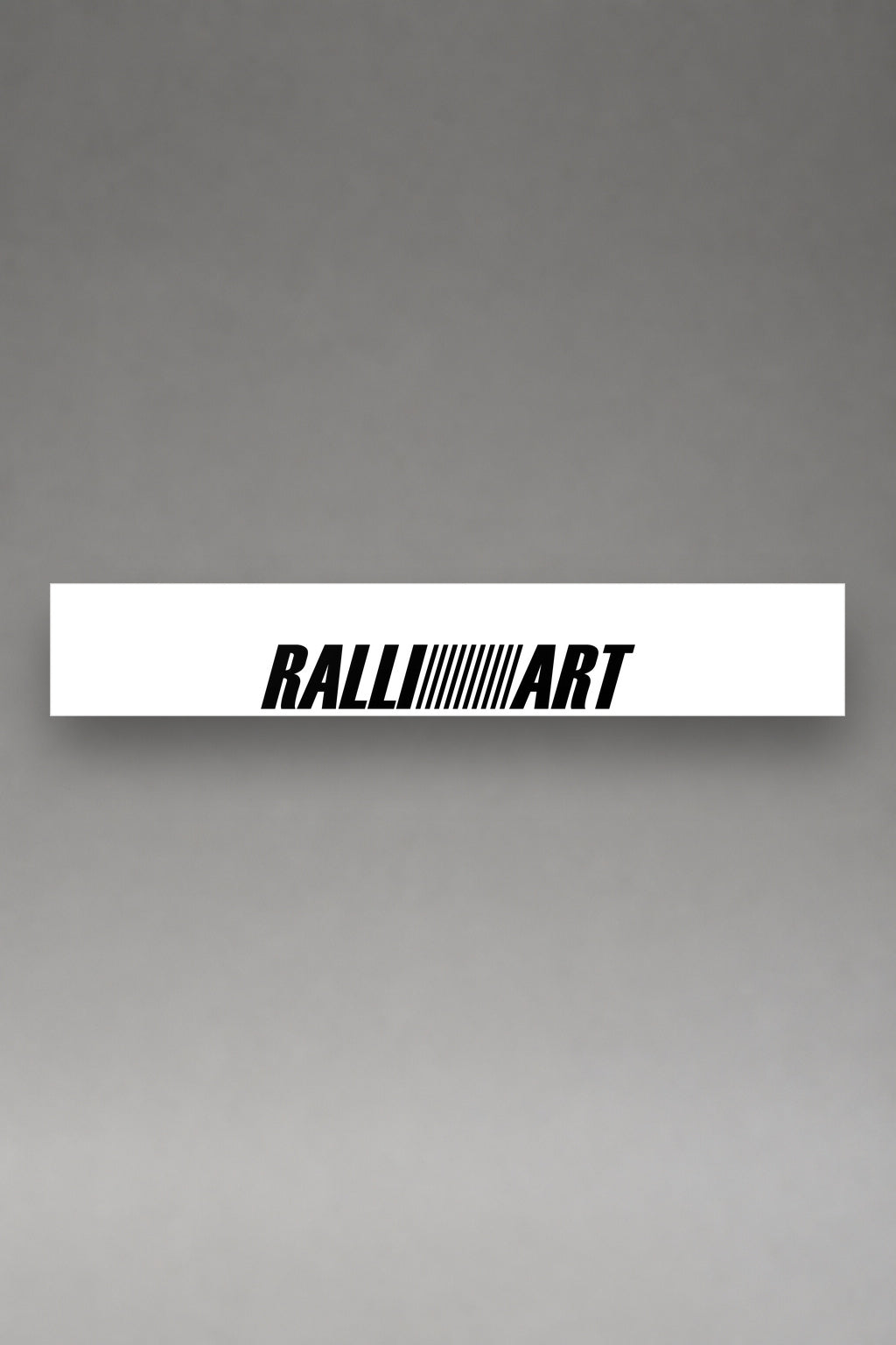 Parasol de vinilo Ralliart · Logo Estilizado, la tira entera de 150 x 25 cm vista de frente, de MOA-Grafics.