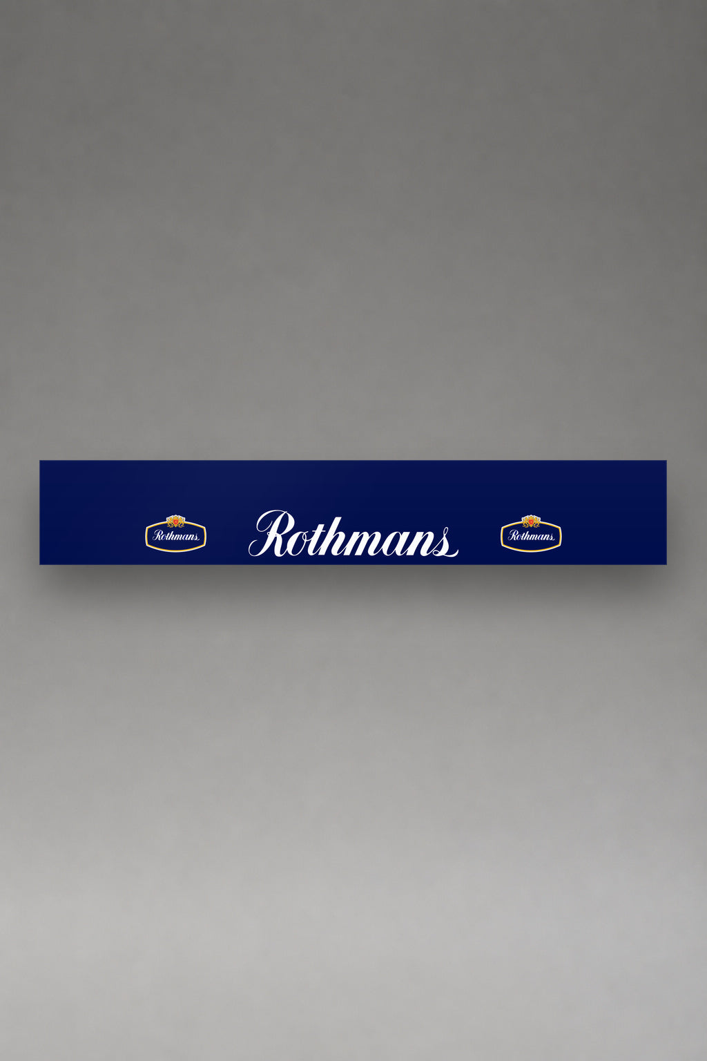Parasol de vinilo Rothmans · Estilo Clásico Motorsport, la tira entera de 150 x 25 cm vista de frente, de MOA-Grafics.