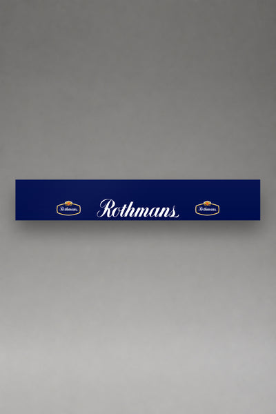 Parasol de vinilo Rothmans · Estilo Clásico Motorsport, la tira entera de 150 x 25 cm vista de frente, de MOA-Grafics.