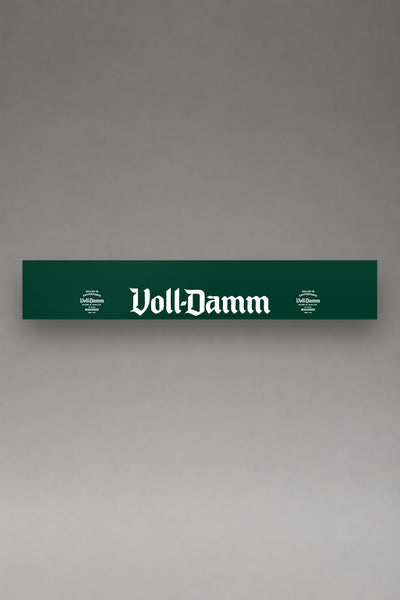 Parasol de vinilo Völl-Damm · Logotipo Deportivo, la tira entera de 150 x 25 cm vista de frente, de MOA-Grafics.