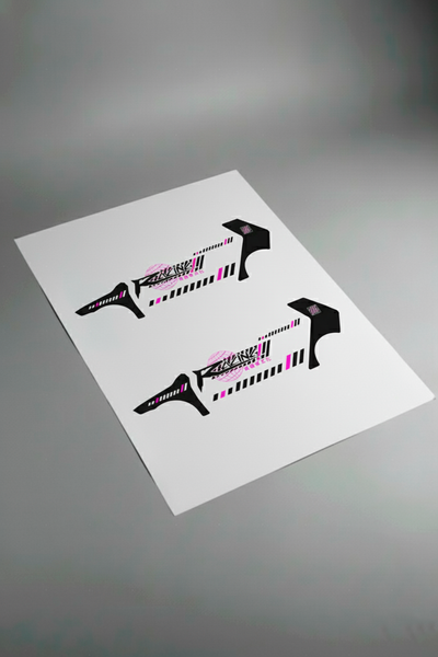 Pliego de vinilos de alta calidad que componen el kit Japan Racing Widebody V2. Incluye secciones específicas para aletas ensanchadas, versión 2.