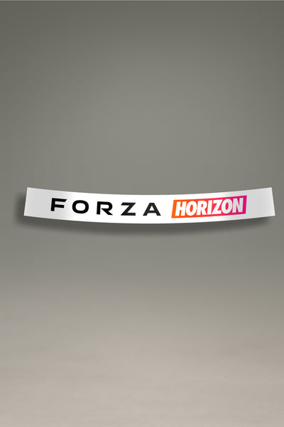 Parasol blanco para parabrisas con logo Forza Horizon, estilo racing para personalización y tuning de MOA-Grafics.