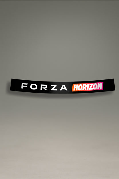 Parasol negro para parabrisas con logo Forza Horizon, estilo racing para personalización y tuning de MOA-Grafics.