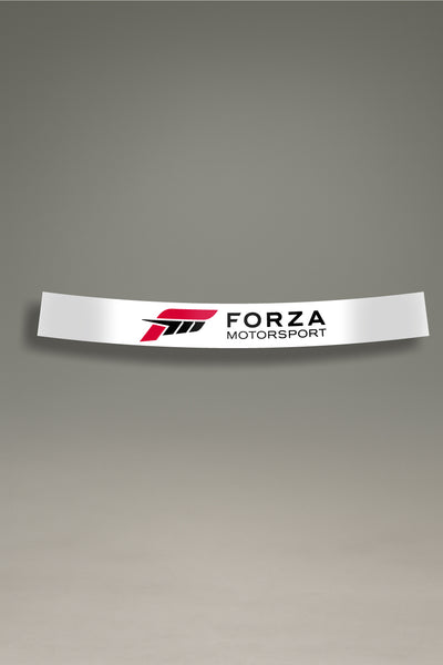  Parasol blanco para parabrisas con logo Forza Motorsport, estilo racing para personalización y tuning de MOA-Grafics.
