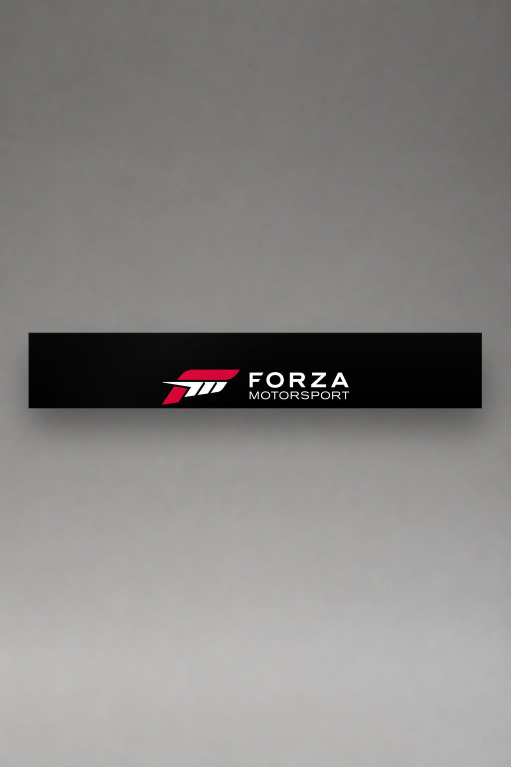 Parasol de vinilo Forza Motorsport · Sim Racing Pista, la tira entera de 150 x 25 cm vista de frente, de MOA-Grafics.