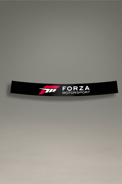  Parasol negro para parabrisas con logo Forza Motorsport, estilo racing para personalización y tuning de MOA-Grafics.