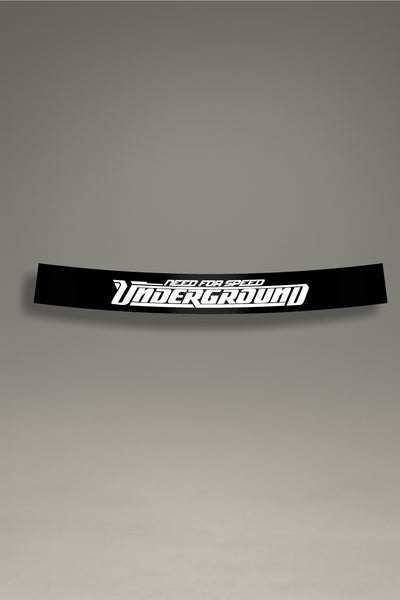 Parasol negro para parabrisas con logo Need For Speed Underground, estilo retro para personalización y tuning de MOA-Grafics.