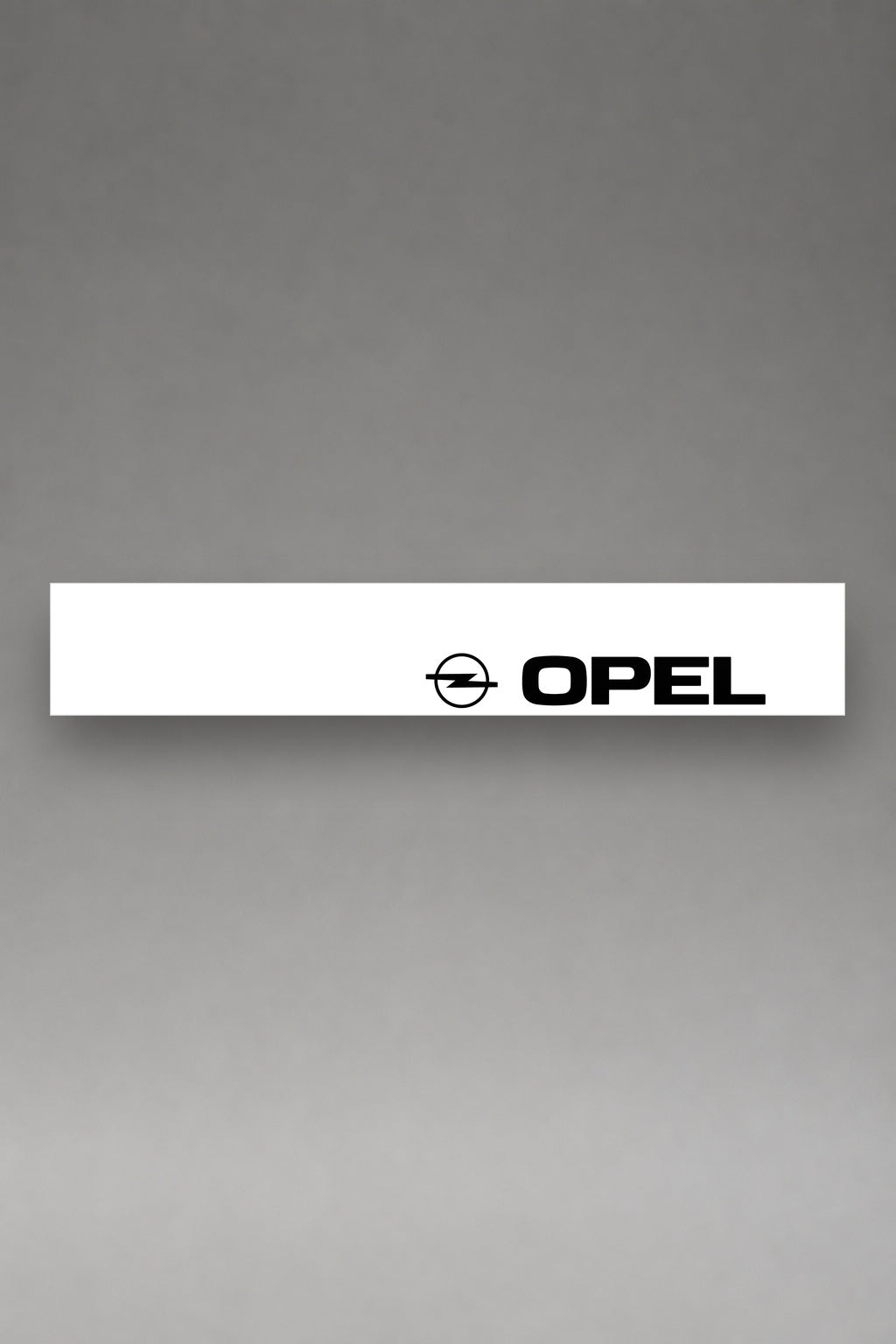 Parasol de vinilo Opel · Logo Clásico Marca Alemana, la tira entera de 150 x 25 cm vista de frente, de MOA-Grafics.