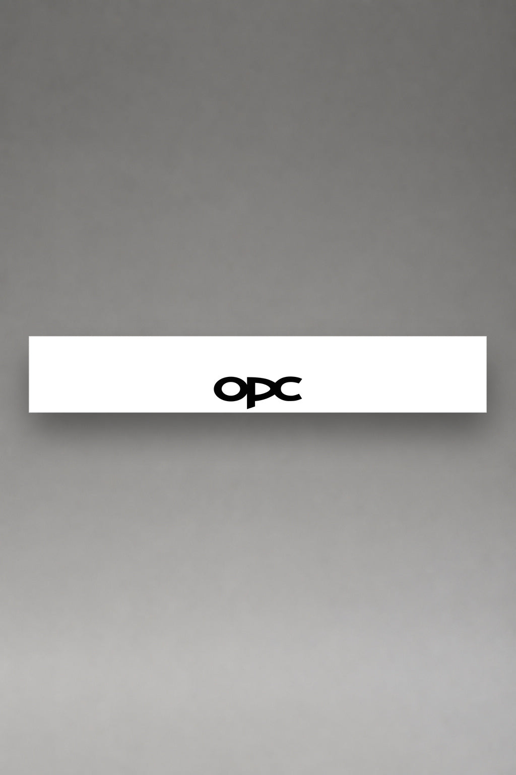 Parasol de vinilo Opel OPC · Lettering Performance Center, la tira entera de 150 x 25 cm vista de frente, de MOA-Grafics.