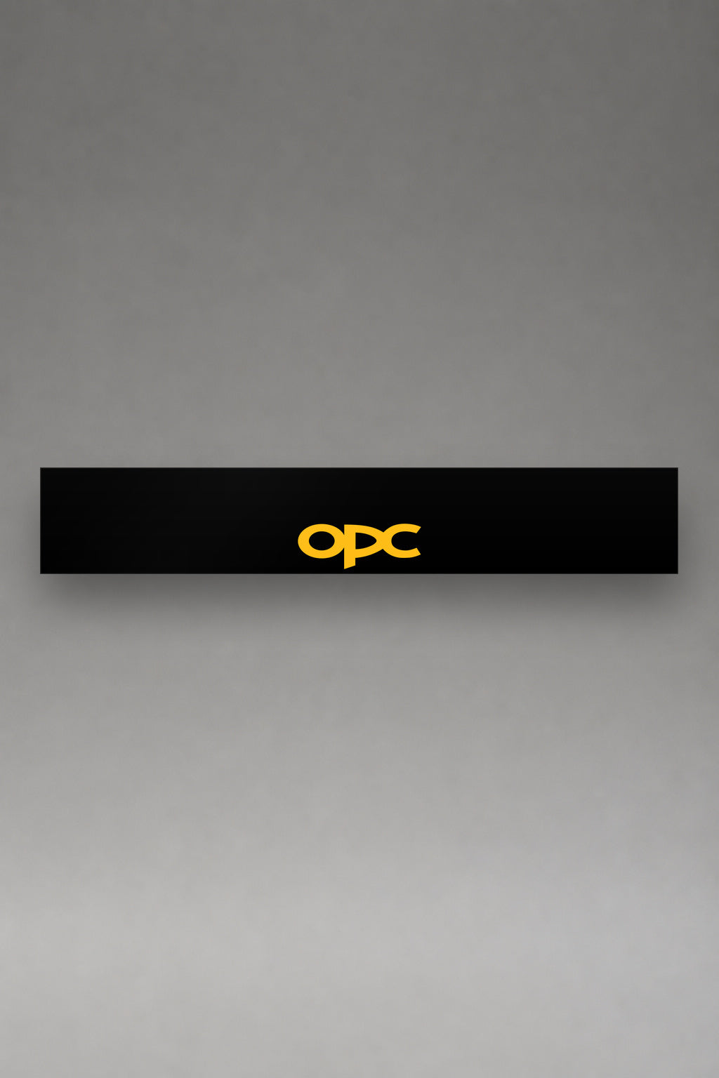 Parasol de vinilo Opel OPC · Lettering Performance Center, la tira entera de 150 x 25 cm vista de frente, de MOA-Grafics.