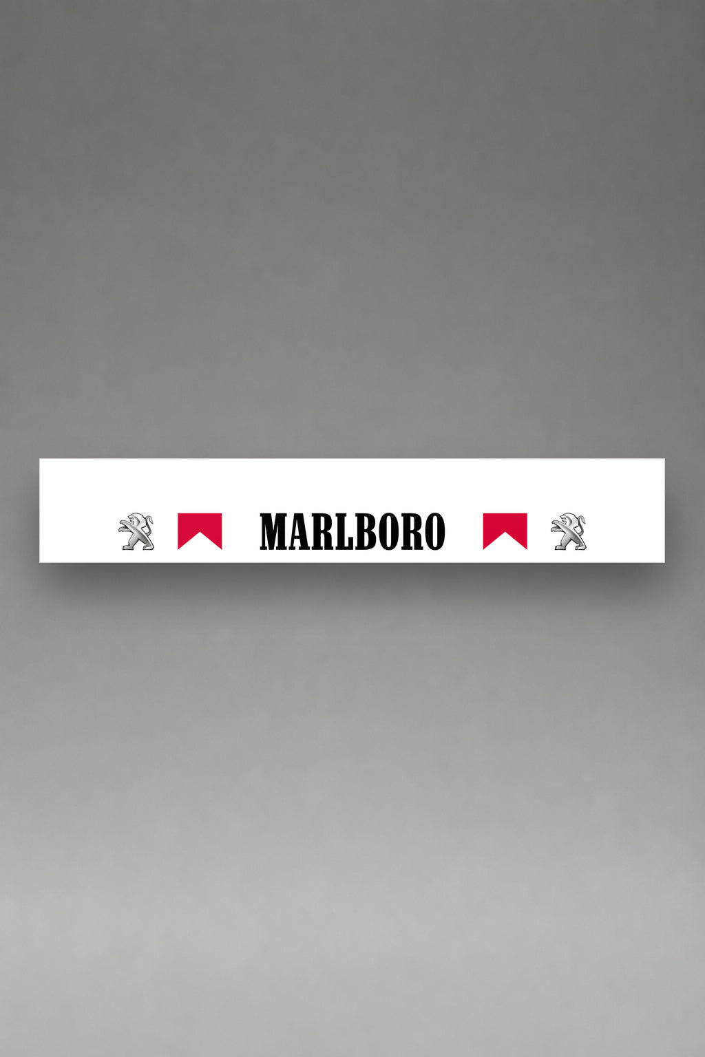 Parasol de vinilo Peugeot · Marlboro Racing Spirit, la tira entera de 150 x 25 cm vista de frente, de MOA-Grafics.
