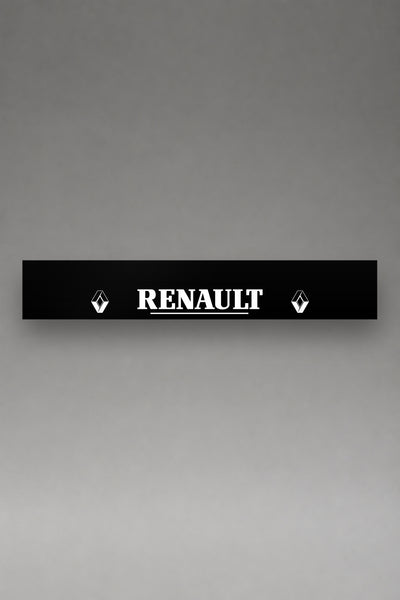 Parasol de vinilo Renault · Rombo Vasarely y Serif, la tira entera de 150 x 25 cm vista de frente, de MOA-Grafics.