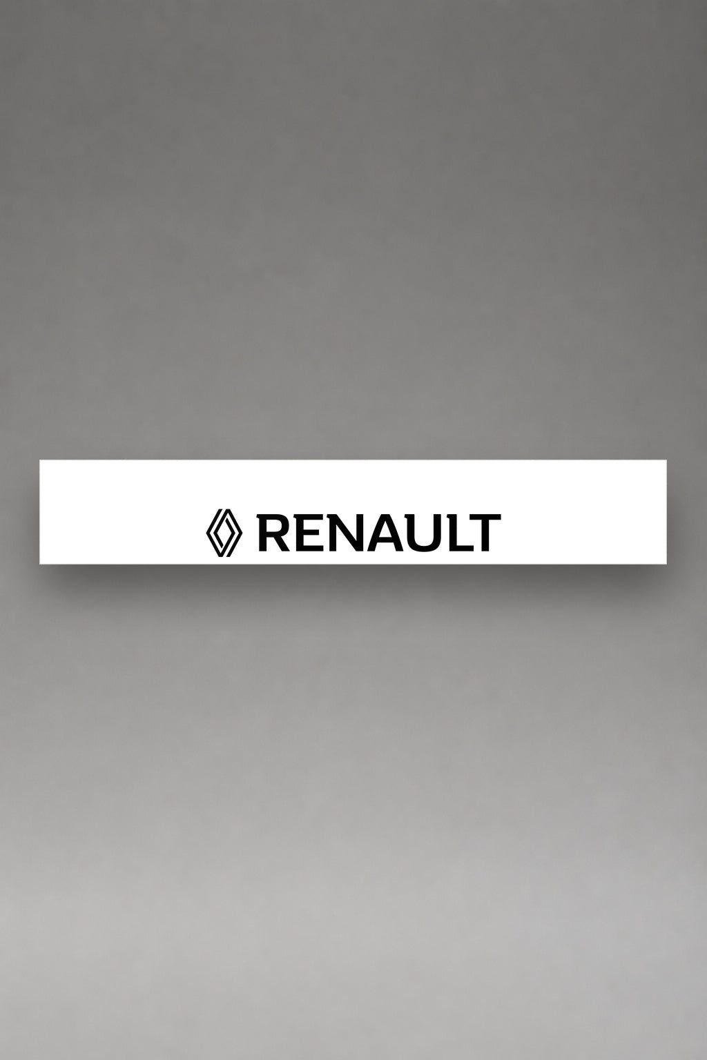 Parasol de vinilo Renault · Logo Rombo 2021, la tira entera de 150 x 25 cm vista de frente, de MOA-Grafics.