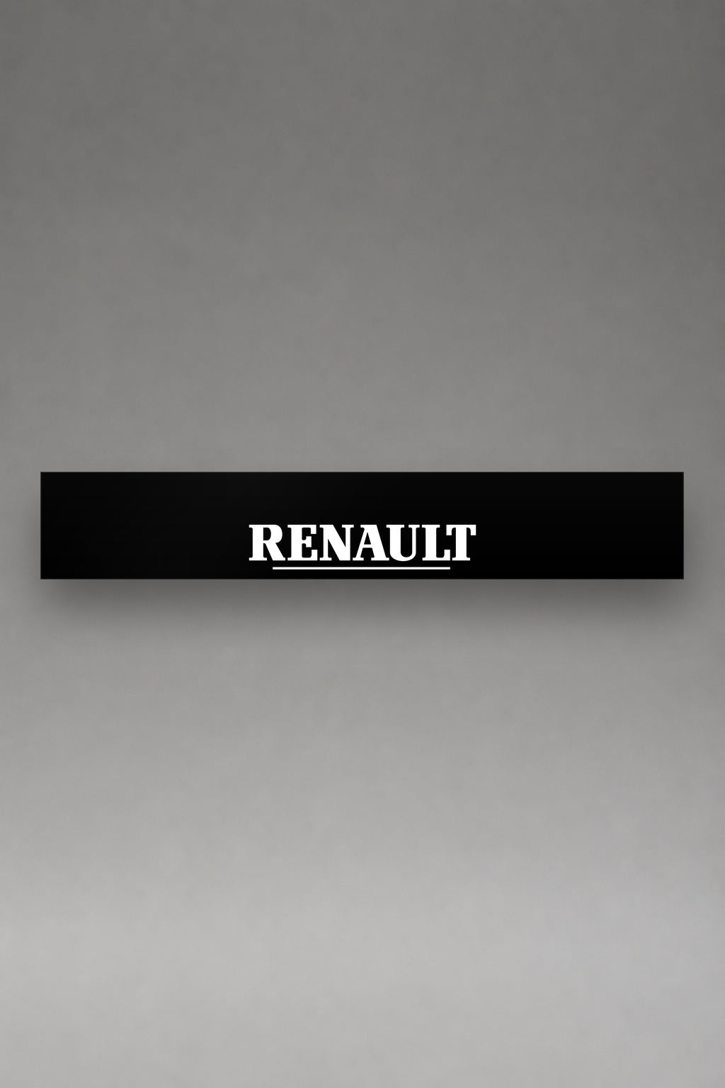 Parasol de vinilo Renault · Lettering Serif Heritage Clásico, la tira entera de 150 x 25 cm vista de frente, de MOA-Grafics.