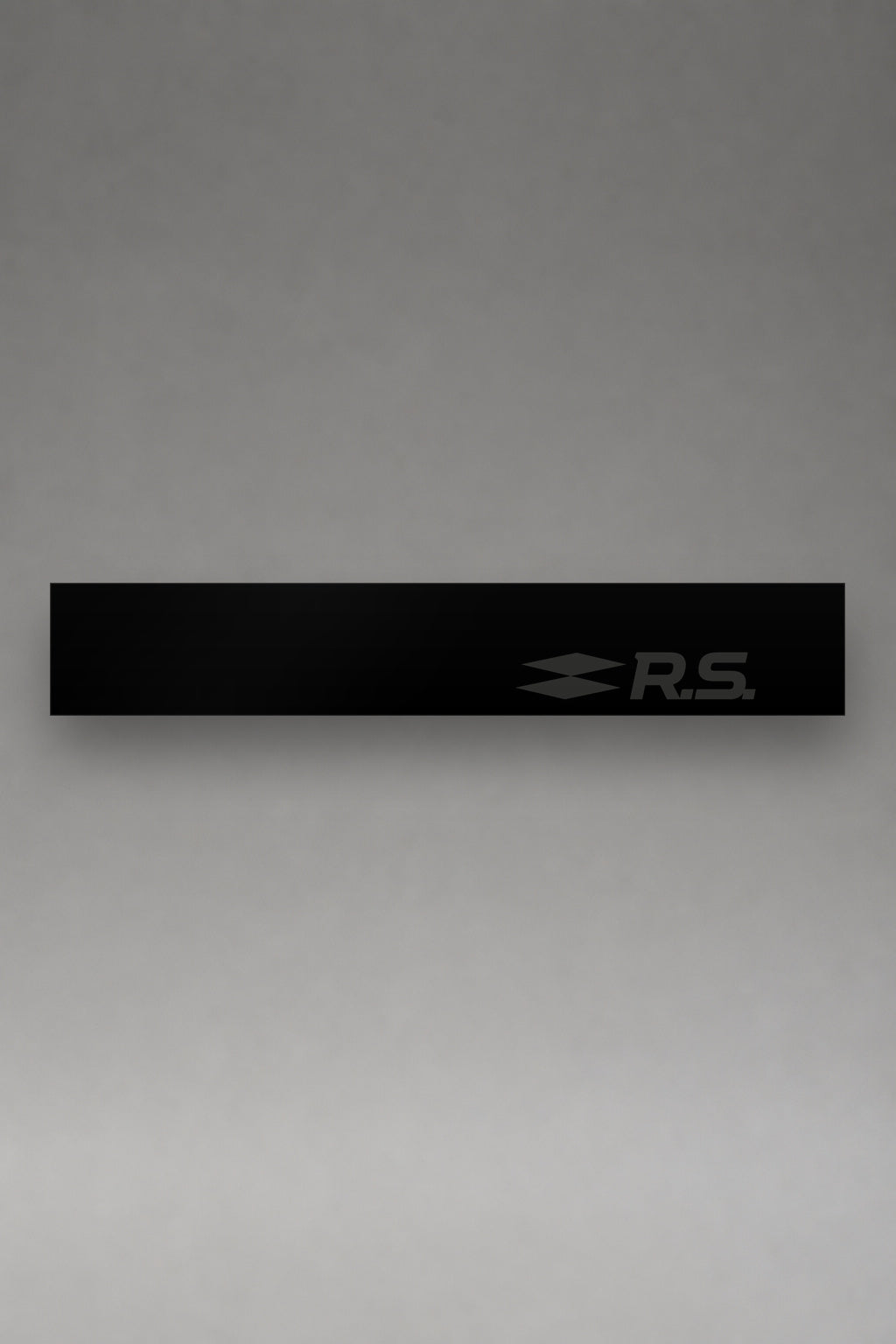 Parasol de vinilo Renault R.S. · Firma Amarilla, la tira entera de 150 x 25 cm vista de frente, de MOA-Grafics.