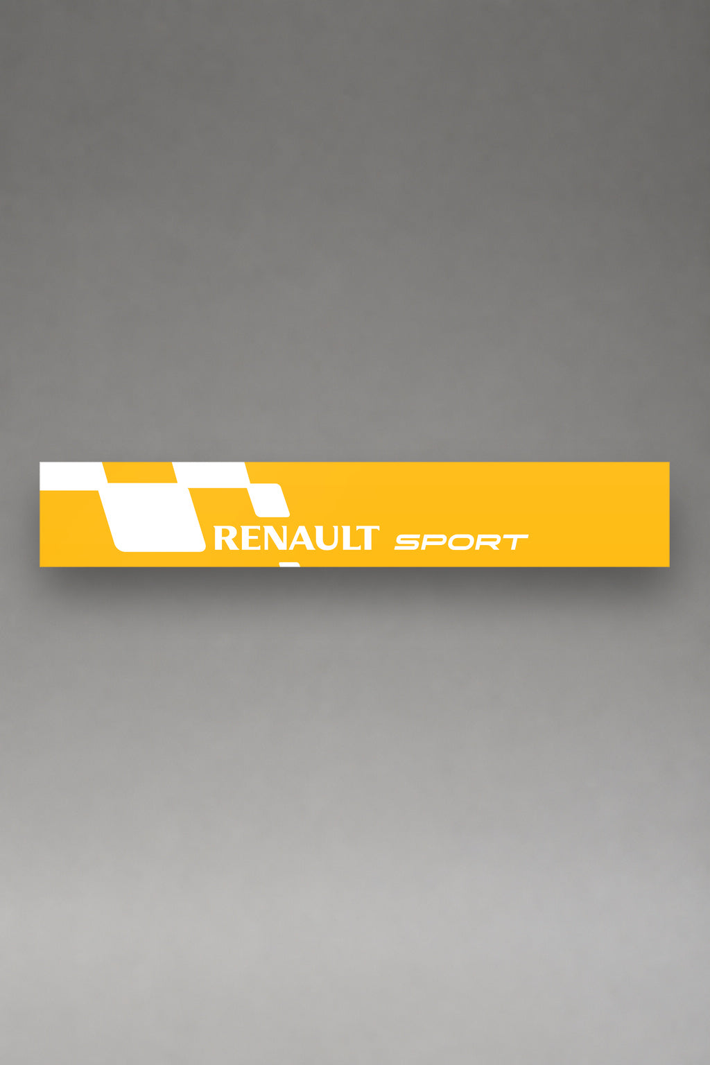 Parasol de vinilo Renault Sport · Livery Amarilla Saturada, la tira entera de 150 x 25 cm vista de frente, de MOA-Grafics.