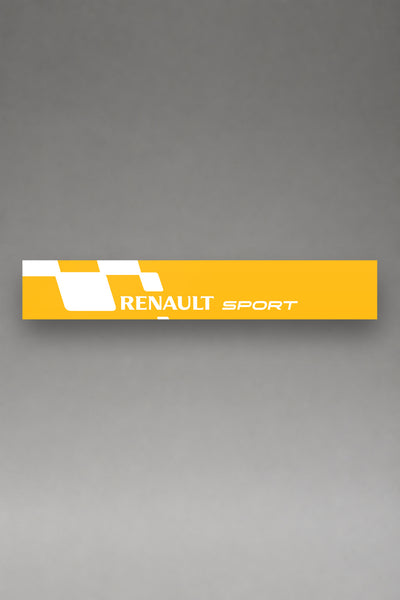 Parasol de vinilo Renault Sport · Livery Amarilla Saturada, la tira entera de 150 x 25 cm vista de frente, de MOA-Grafics.