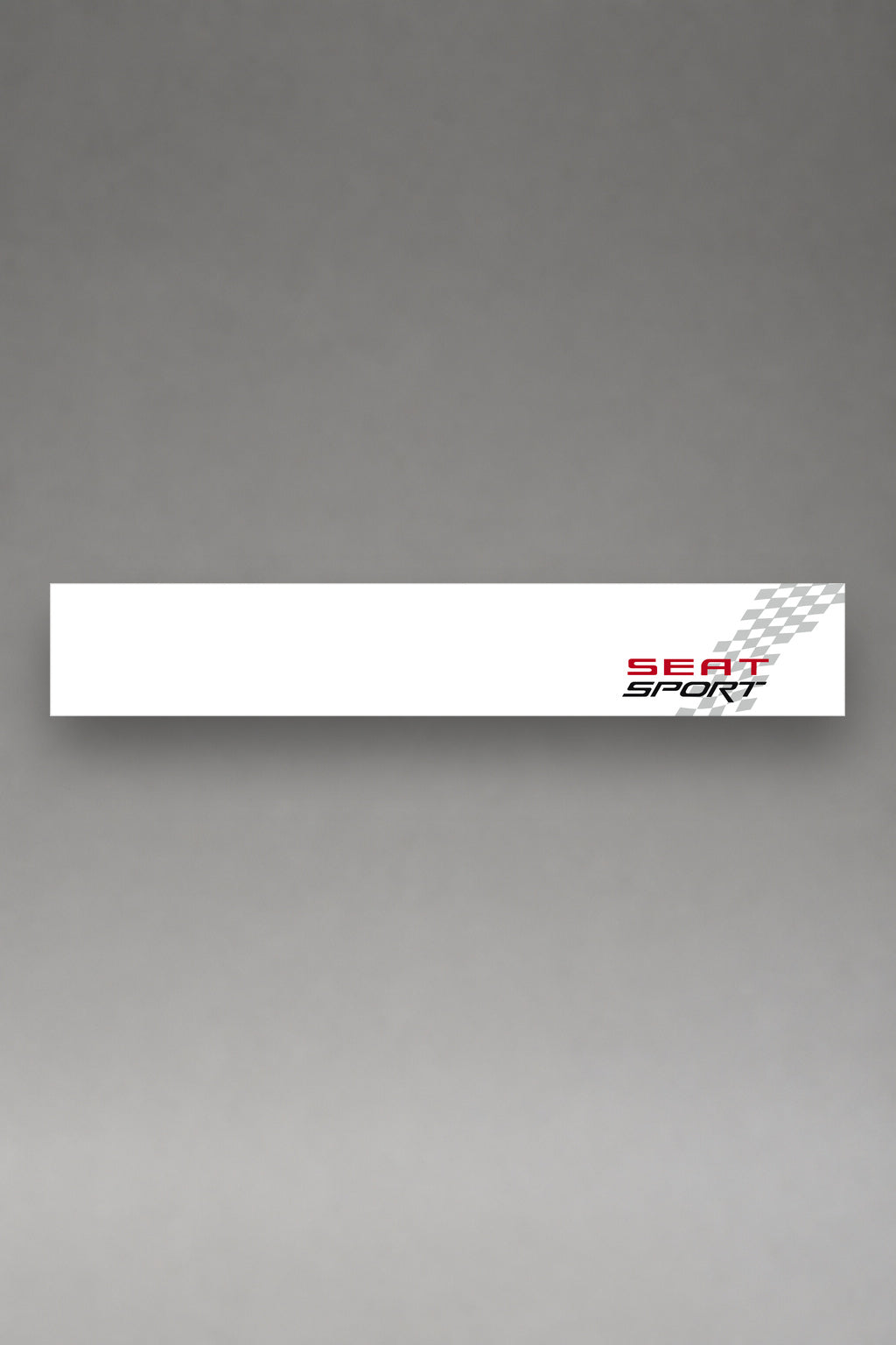 Parasol de vinilo Seat Sport · Bandera a Cuadros, la tira entera de 150 x 25 cm vista de frente, de MOA-Grafics.