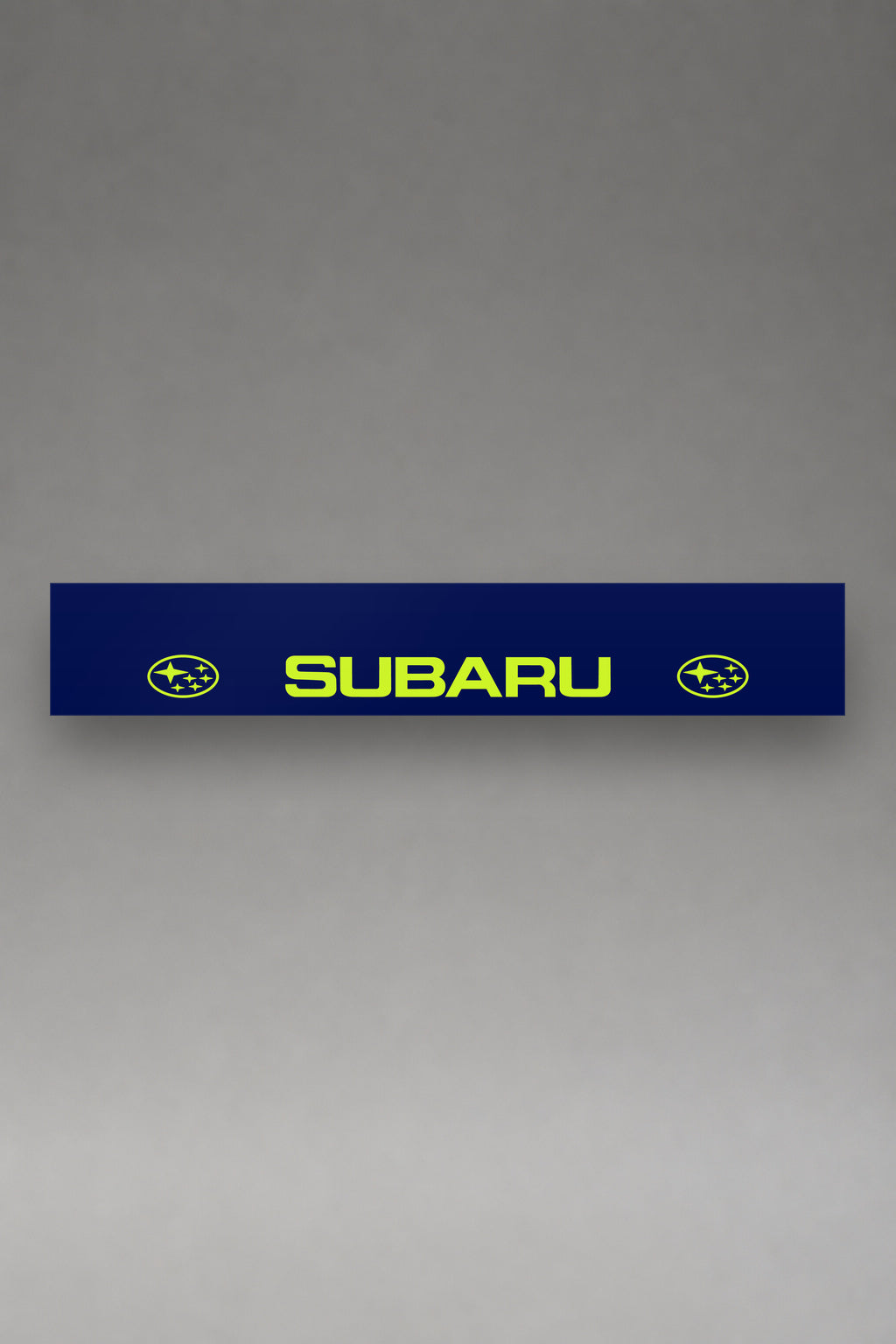 Parasol de vinilo Subaru · Emblema Pléyades, la tira entera de 150 x 25 cm vista de frente, de MOA-Grafics.