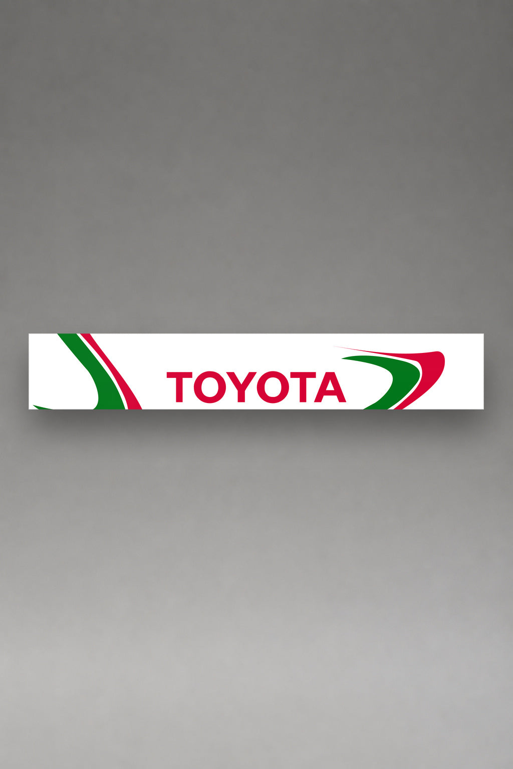 Parasol de vinilo Toyota · Etapa Castrol, la tira entera de 150 x 25 cm vista de frente, de MOA-Grafics.