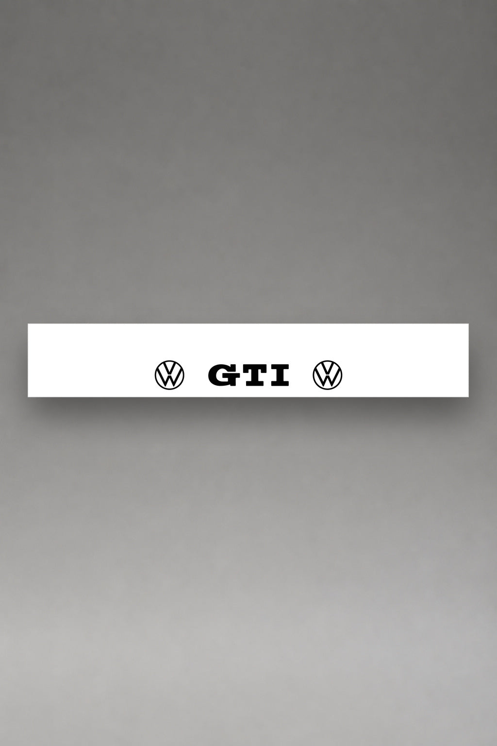 Parasol de vinilo Volkswagen · Sigla y Matriz, la tira entera de 150 x 25 cm vista de frente, de MOA-Grafics.